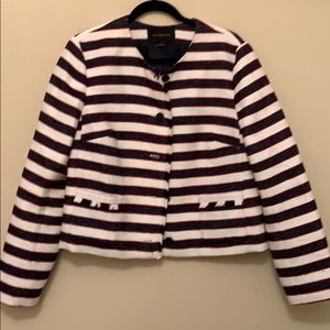 Banana Republic Factory Blue, Red & White Blazer